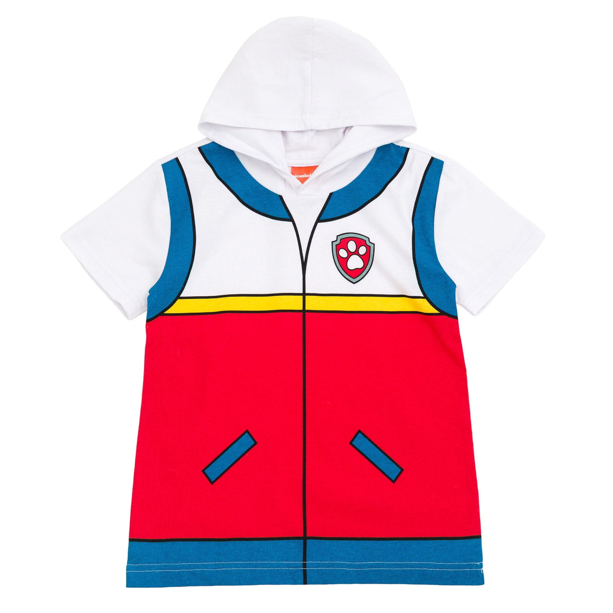 Paw Patrol Little Boys' Cosplay Hooded T-Shirt Chase Royal Blue
