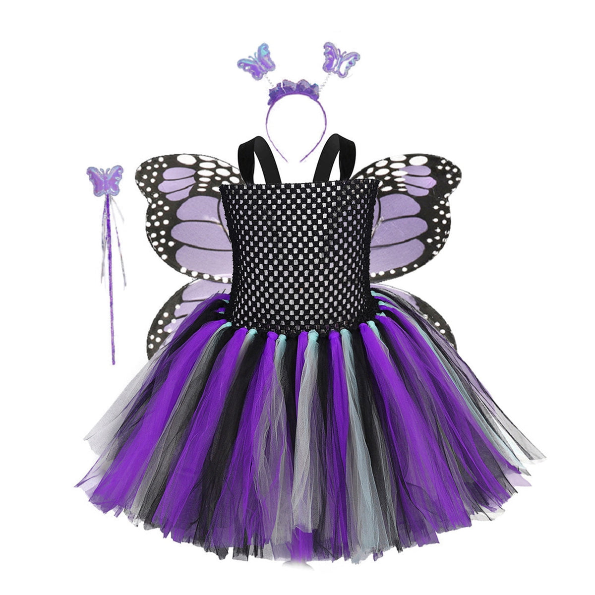 CHOYURME CHONYURM Fairy Halloween Princess Tutu Costume Dress for Girls Holiday Birthday Christmas Party Dress Up