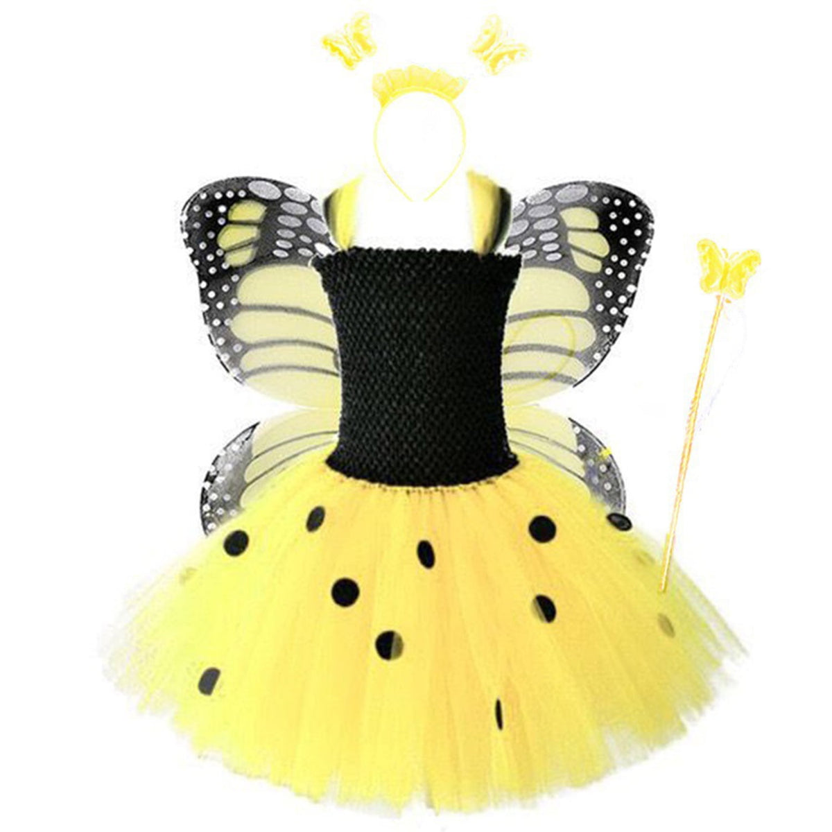 CHOYURME CHONYURM Fairy Halloween Princess Tutu Costume Dress for Girls Holiday Birthday Christmas Party Dress Up