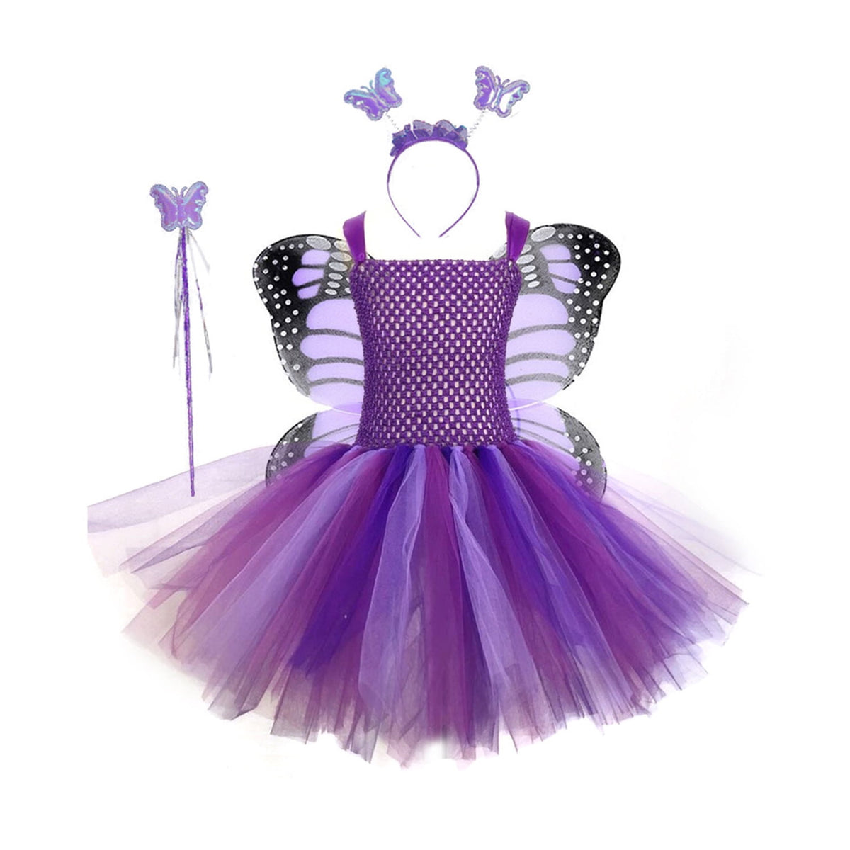CHOYURME CHONYURM Fairy Halloween Princess Tutu Costume Dress for Girls Holiday Birthday Christmas Party Dress Up