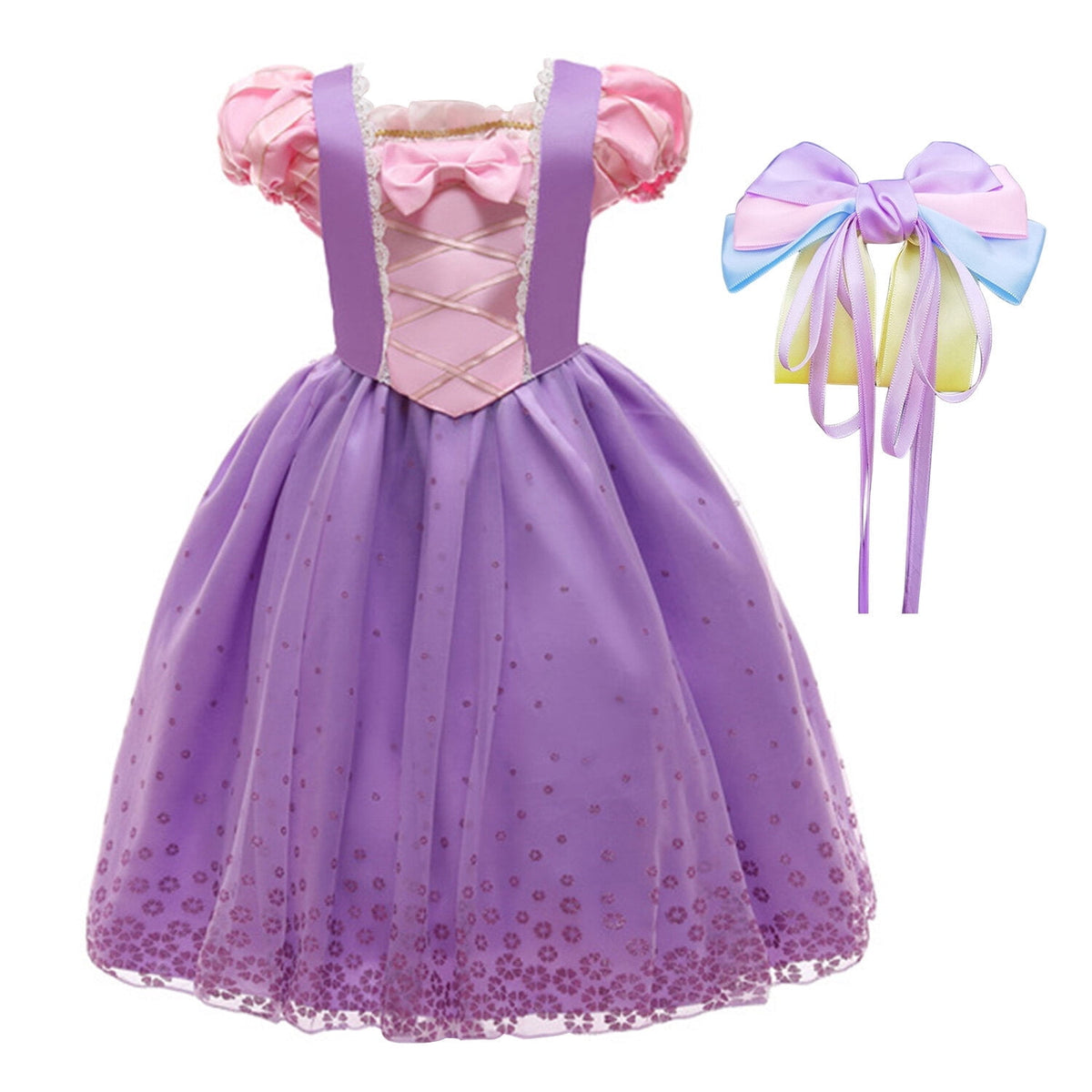 CHOYURME CHONYURM Girls Yellow Princess Costume Off Shoulder Dress with Accessories