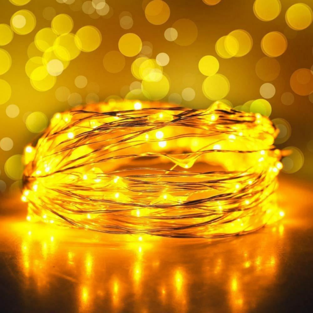 Remote Control String Lights, Led Fairy Lights, 20/50/100/200 LEDs Waterproof Flexible String Lights Battery Operated for Bedroom Home Wedding Christmas Festivals