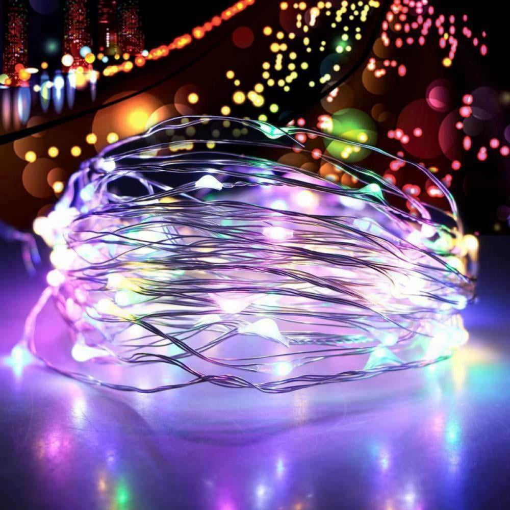 Remote Control String Lights, Led Fairy Lights, 20/50/100/200 LEDs Waterproof Flexible String Lights Battery Operated for Bedroom Home Wedding Christmas Festivals