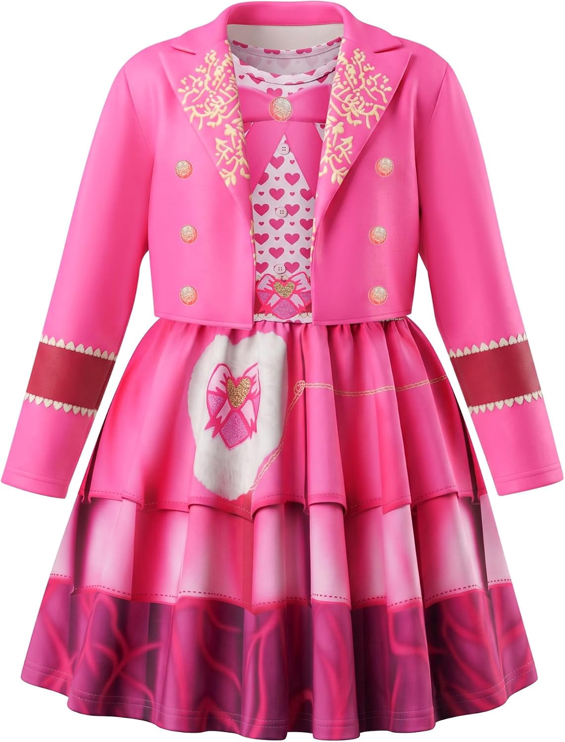 G*irls Halloween Princess Dress with Accessories, Blue Princess Dress with Wig Wand Crown Earrings and Star Earrings