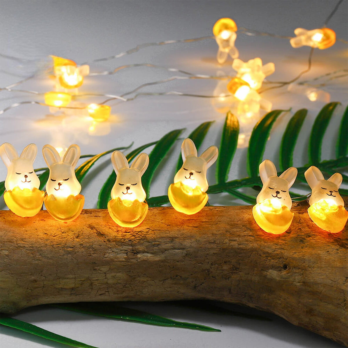 Stijggn 10 Easter Lights Outdoor Easter Decor LED Bunny Lights Plug in Easter Lights String for Indoor Outdoor Spring Decor & Easter Decor