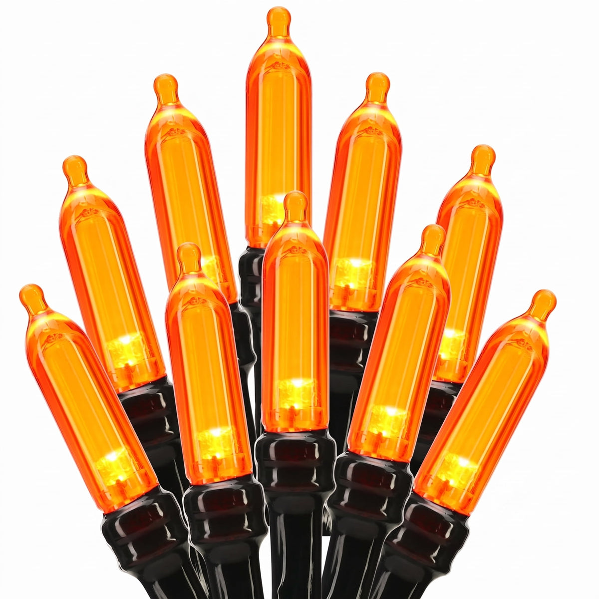 TETOU Halloween Lights, 33ft 100 LED Battery Halloween Lights, 8 Modes String Lights with Timer, Indoor Outdoor Waterproof mini Lights String for Halloween Bedroom Patio Decor - Orange & Purple