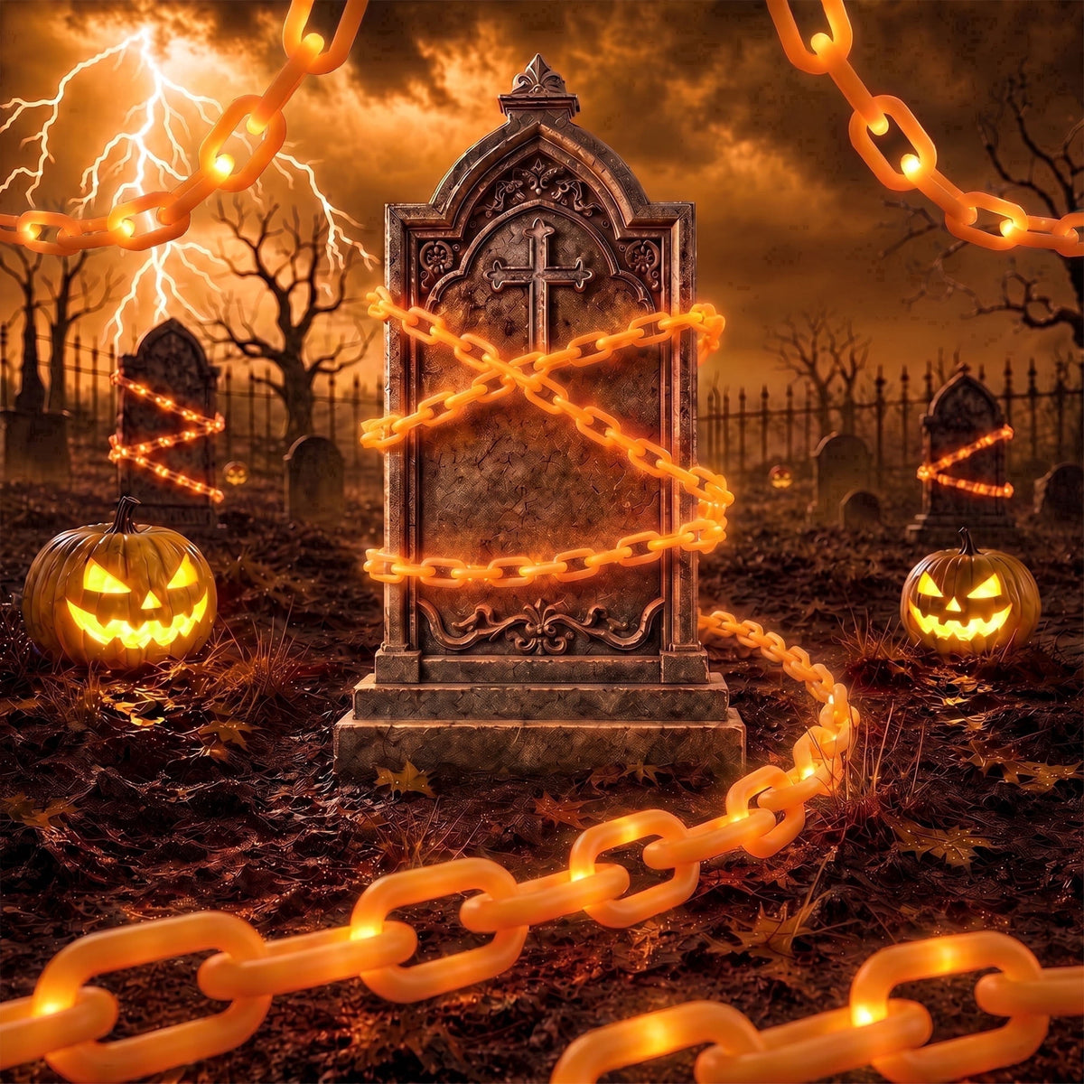 VOLIVO Halloween Chain Lights, 10FT 8 Modes Waterproof Battery Operated Halloween Decorations for Outdoor Party, Cosplay, Spooky (Purple)