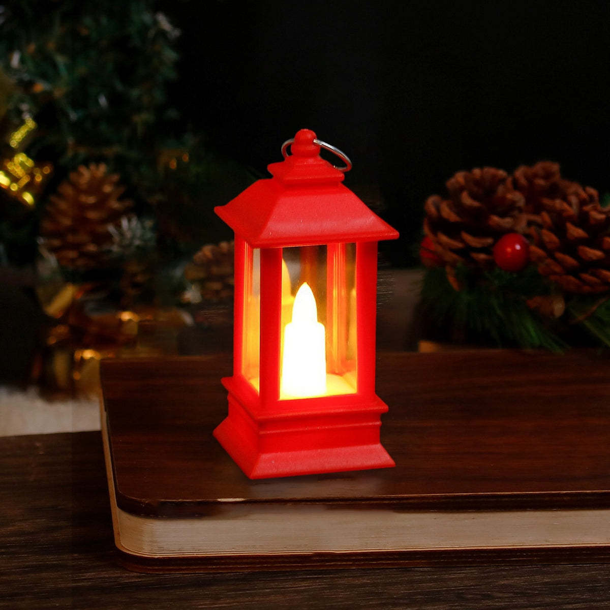 Vintage Lantern Decorative LED Flameless Candle, Hanging Lantern Portable Led Lantern for Indoor Outdoor Garden Yard Home Decor