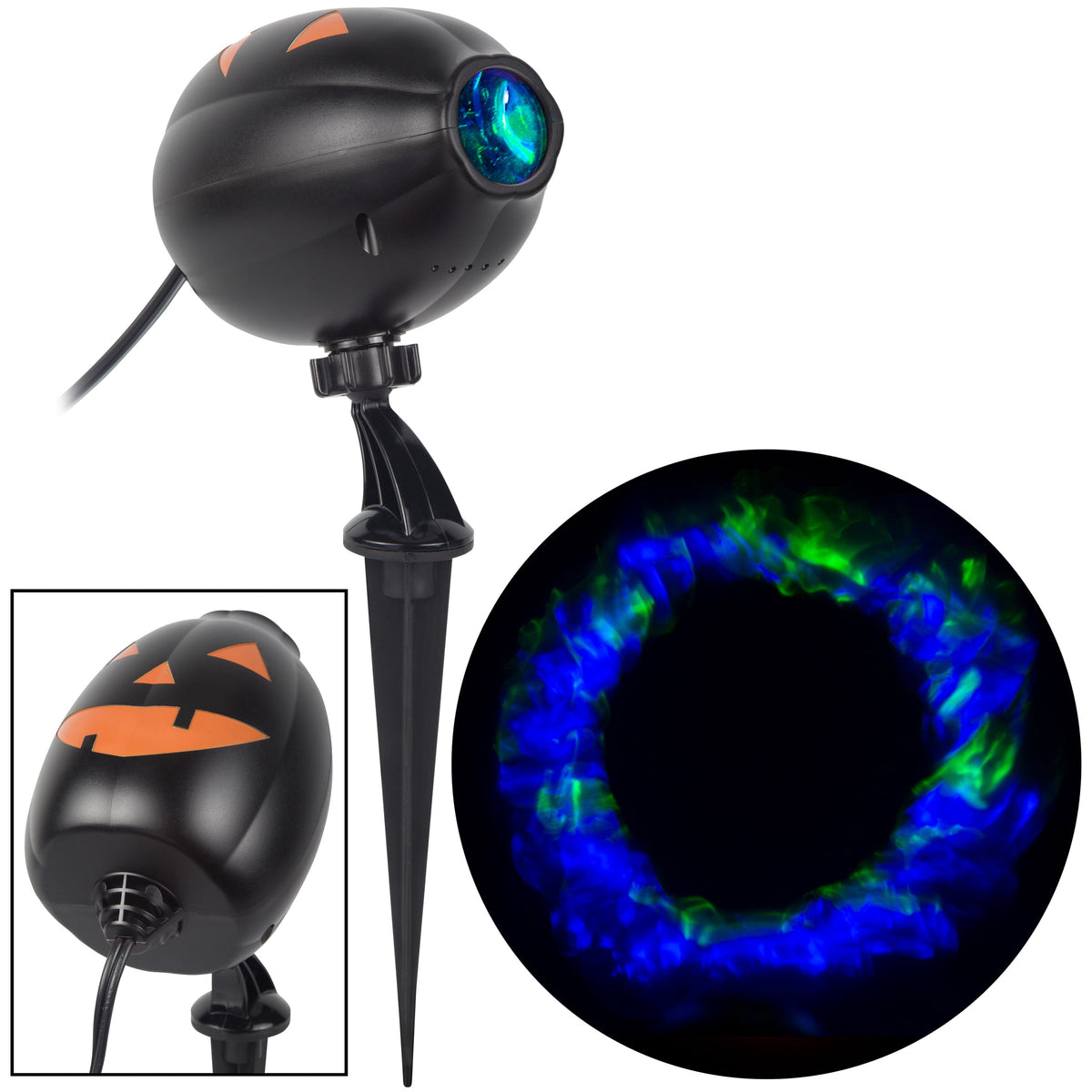 Gemmy Ring of Fire Multi-color LED Projector Lights Halloween Holiday Lighting, 5.59"