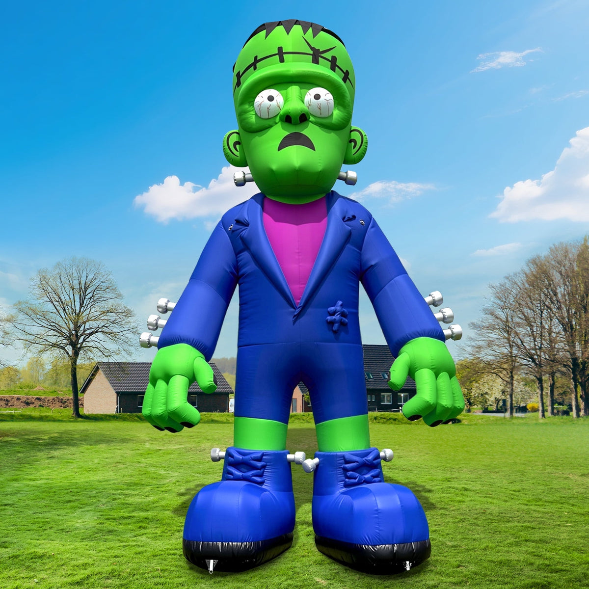 Wellcomer 20ft Giant Inflatable Frankenstein with Blower - Halloween Outdoor Decor