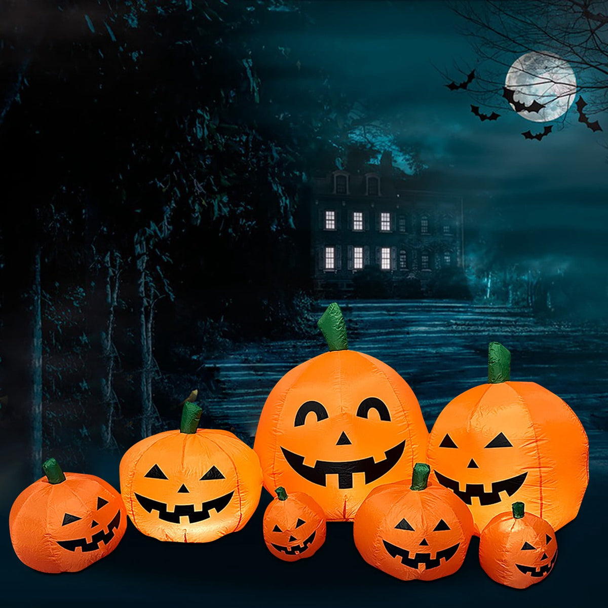 XGFHYJEH Halloween Decor, Halloween Decorations, Halloween Decorations Indoor, Halloween Indoor Decor, Halloween Pumpkin Inflatable 2.2m 7pc Halloween Inflatable