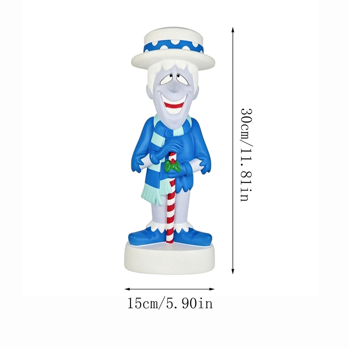 11.8" Heat and Snow Miser Light Up Figure Ornaments, Christmas Tabletop Decor LED Light, Light-Up Desktop Figurine for Home Room Christmas Decorations