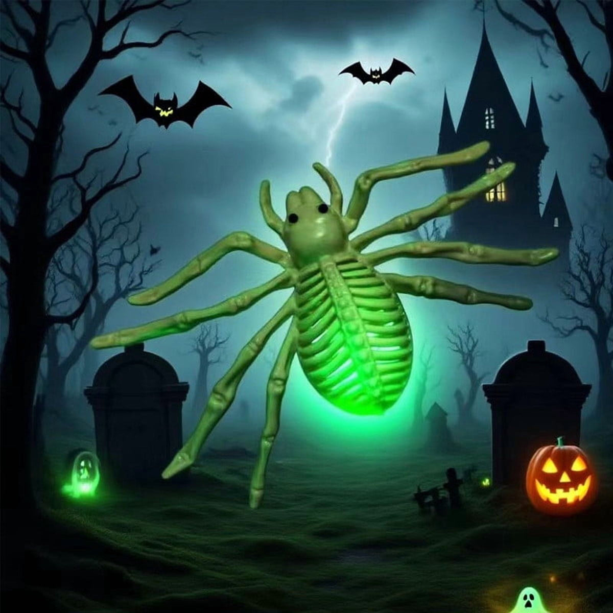 amlbb Halloween Decorations Outdoor Halloween Dark Terror Skeleton Decoration Props Set Up Ghost House Halloween Decor on Clearance