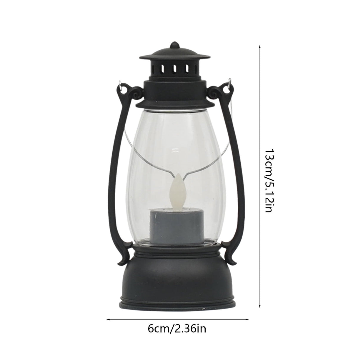 Diceymbol Vintage LED Candle Lantern Battery Operated Flickering Flame Light with Handle for Indoor/Outdoor, Old-Fashioned Colt Lamp Halloween Christmas Home Decor