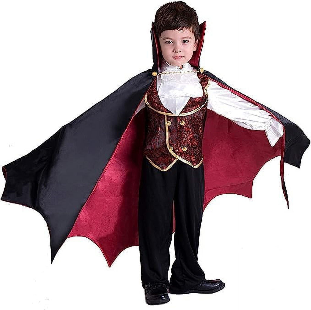 Joyfy Gothic Vampire Costume Kids, Toddler Vampire Costume Halloween Vampire Costume, Vampire costume for boys, Halloween Party Dress Up (3-4yrs)
