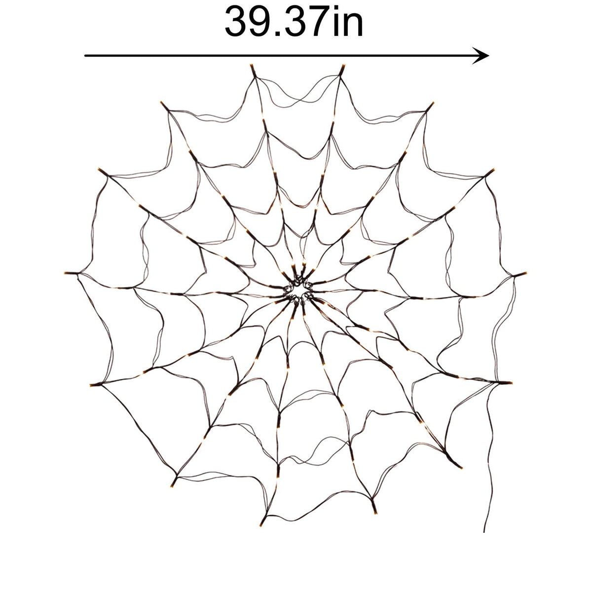 Clearance! Halloween Arachnid Web Lights 1M Diameter 60 LED with Black Spider, Water Proof Purple Net Lights, Remote Control, Halloween Decorations for House Garden