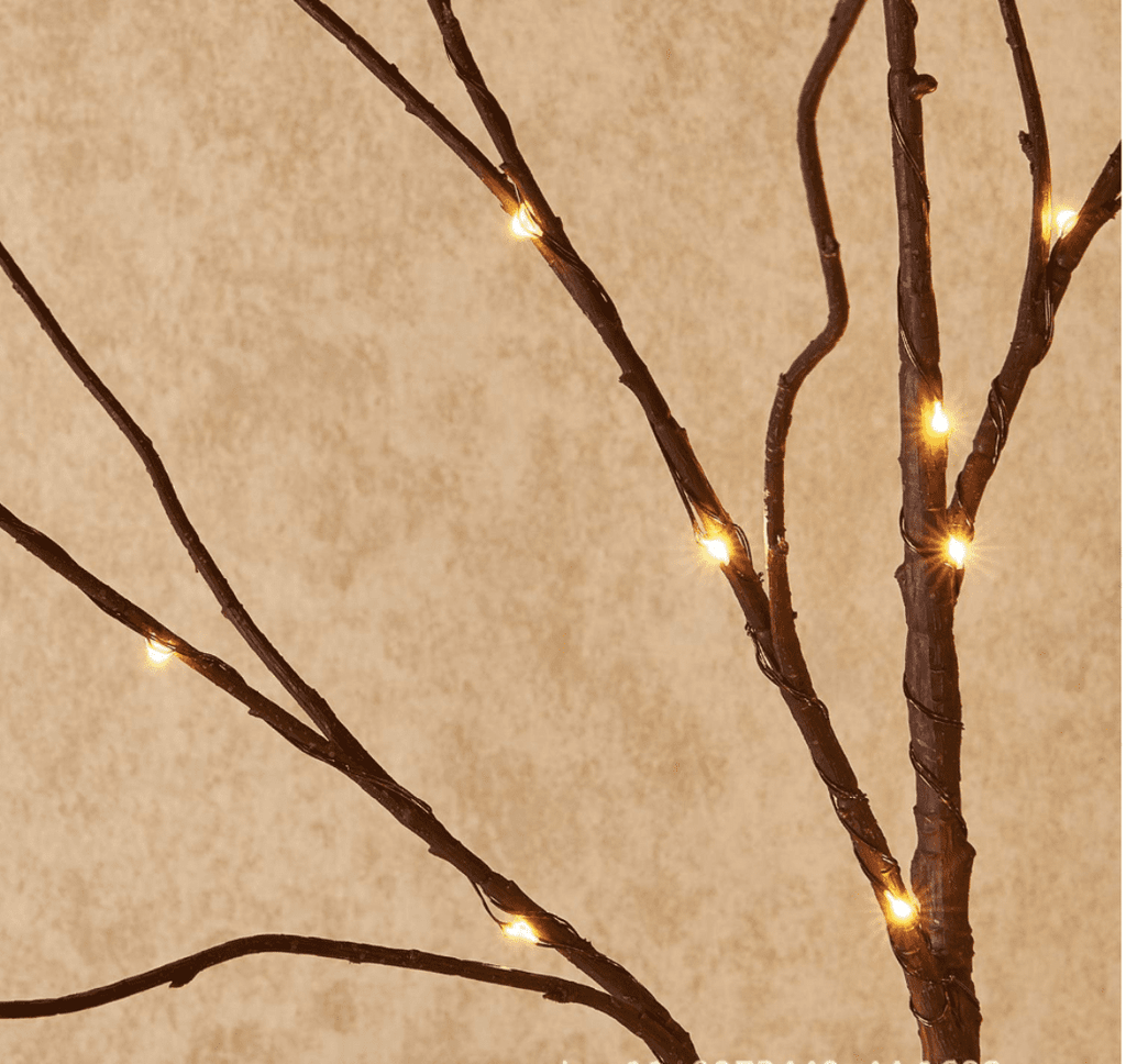 32-inch LED Fairy Light Branch with Timer Function - 50 Warm White LEDs, Battery-Operated Brown Branch, Suitable for Indoor/Outdoor Decorations, Perfect for Vases, Christmas, Parties, and Home Decor.