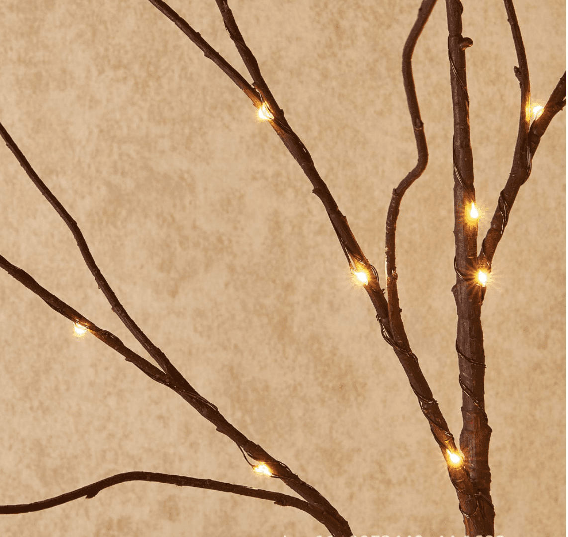 32-inch LED Fairy Light Branch with Timer Function - 50 Warm White LEDs, Battery-Operated Brown Branch, Suitable for Indoor/Outdoor Decorations, Perfect for Vases, Christmas, Parties, and Home Decor.