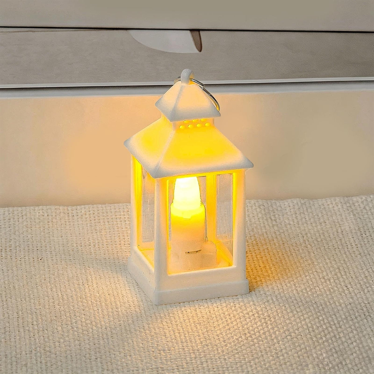 Djiypn Mini Lanterns 2Pack LED Small Lanterns Decorative Indoor Outdoor Hanging Lantern Decorative Candle Light Farmhouse Decor for Weddings Western Camping Party Halloween Christmas Decorations