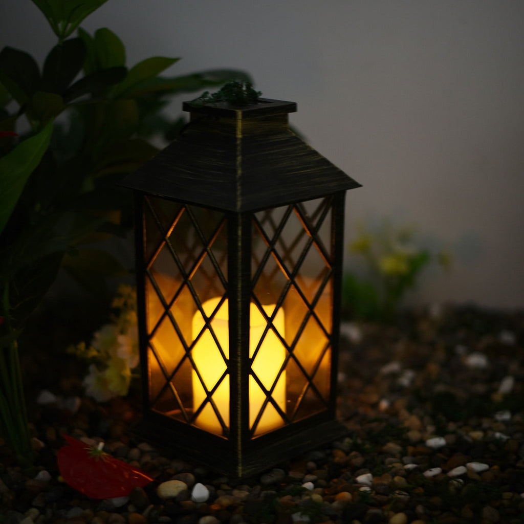 CasaChic Solar Lanterns Outdoor Hanging, Hollowed-Out Metal Decor Lantern LED Light, IP55 Waterproof 6-10h Lighting Auto On/Off, Vintage Design, Patio Garden Yard Tree Decor