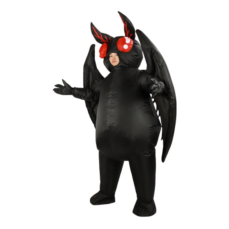 Halloween Moth Inflatable Costume Horror Fun Inflatable Costume Party Party Fun Dress Up Novelty Inflatable Costume,Height 59"–74.8",Bat