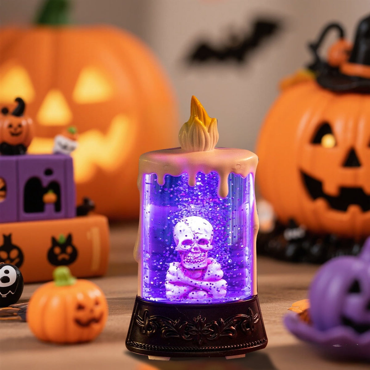 Halloween LED Skeleton Battery Operated Flameless Candle Light For Party Bar & Room Decorations