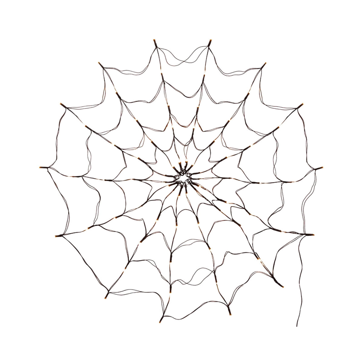 Clearance! Halloween Arachnid Web Lights 1M Diameter 60 LED with Black Spider, Water Proof Purple Net Lights, Remote Control, Halloween Decorations for House Garden