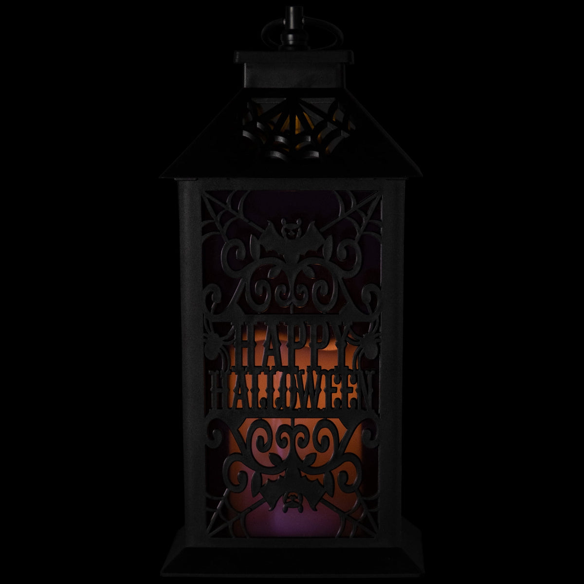 Northlight LED Lighted Bats "Happy Halloween" Candle Lantern - 11"